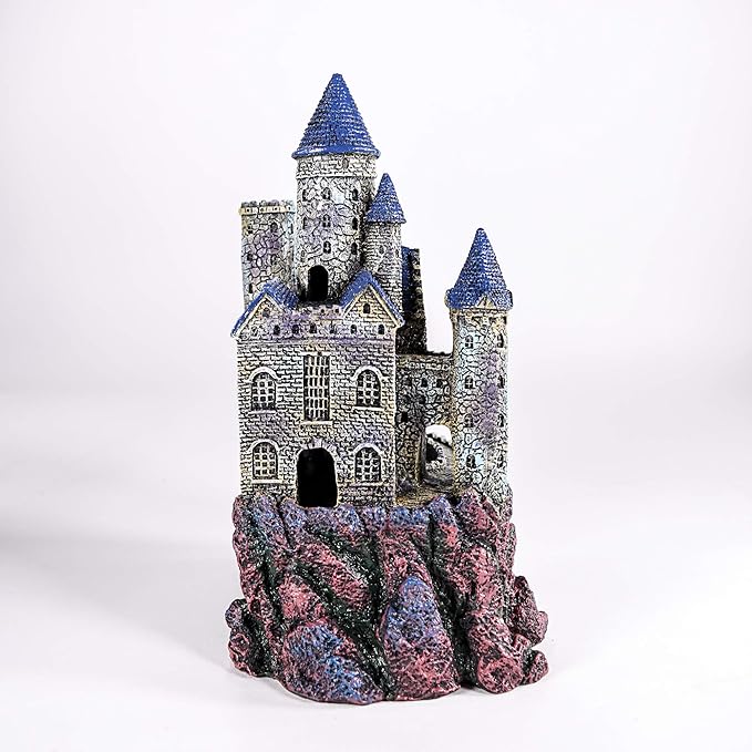 Penn-Plax (RRW8 Age-of-Magic Wizard’s Castle Aquarium Decoration – Safe for Freshwater and Saltwater Fish Tanks – Large