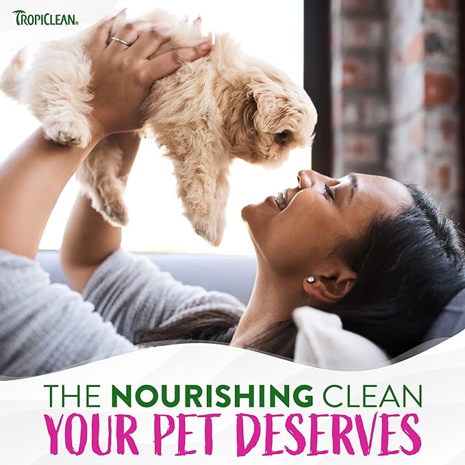 TropiClean Berry Coconut Waterless Dog Shampoo | Deep Cleansing Dry Shampoo for Dogs | Natural Dog Shampoo Derived from Natural Ingredients | Made in The USA | 7.4 oz.