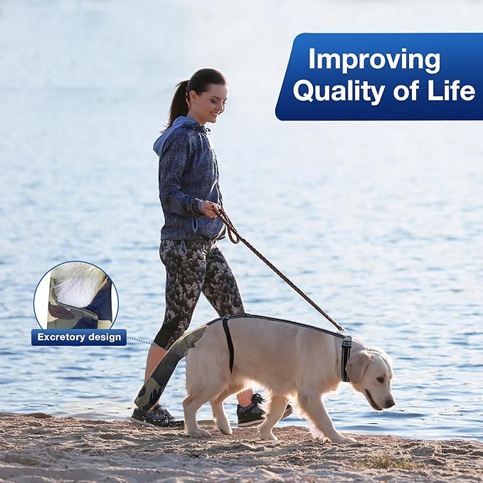 Dog Tail Protector for Wounds, Happy Tail Bandage and Adjustable Cover, No Chew Dog Bandages for Wound Healing, Tail Wound Protector for Dogs, Durable Dog Tail Cover, Dog Wound Guard(L)