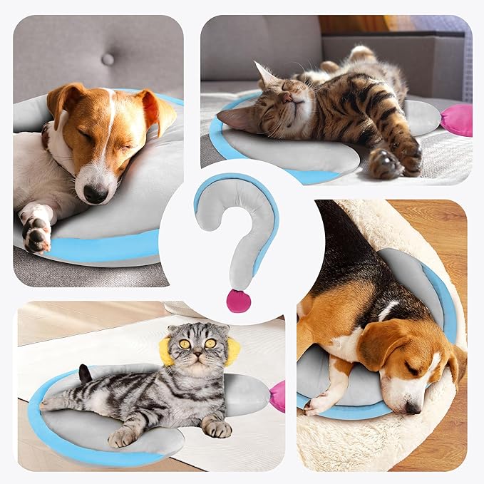 HOMBYS Dog Claming Pillow Curl Up Pillow for Dog & Cats, Extra Large Soft Question Mark Pillows Washable Dog Bed Pillow Hug & Support Your Pets, Dog Body Pillow, 27.6"x16"