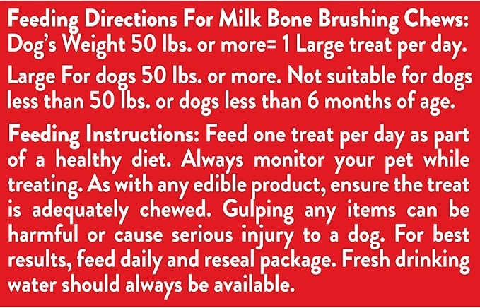 Milk-Bone Original Brushing Chews 25 Large Daily Dental Dog Treats Scrubbing Action Helps Clean Teeth