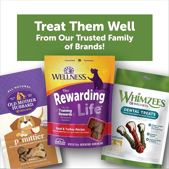 WHIMZEES by Wellness Small Dental Chews for Dogs, Grain-Free, No Artificial Colors, Freshens Breath, Long-Lasting Treats, VOHC Accepted, 24 Count(Pack of 1)