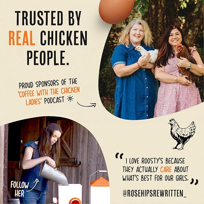 Roosty's Naturals Chicken Immunity & Digestion Booster | 32oz Chicken Supplements | Omega-3 Chicken Vitamins and Supplements | Poultry Vitamins for Chickens | Bird Health Supplies