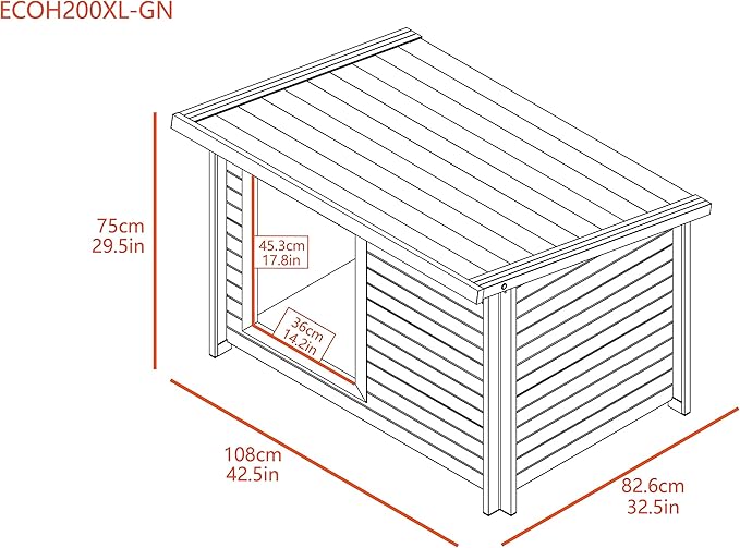 ECOFLEX Lodge Style Dog House - X Large