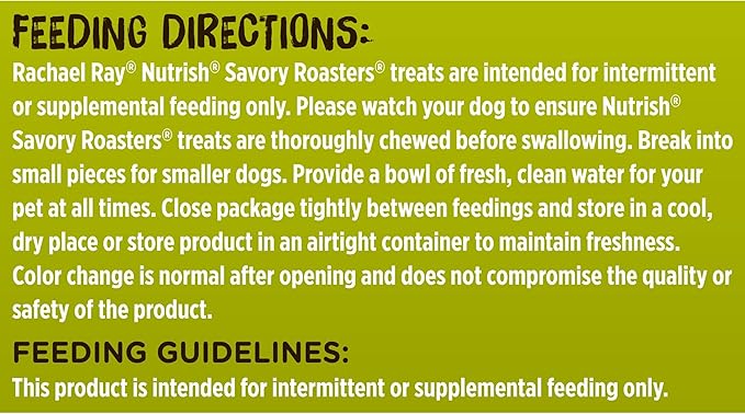 Rachael Ray Nutrish Savory Roasters Real Meat Dog Treats, Roasted Chicken Recipe, 30 Ounce (Pack of 1)