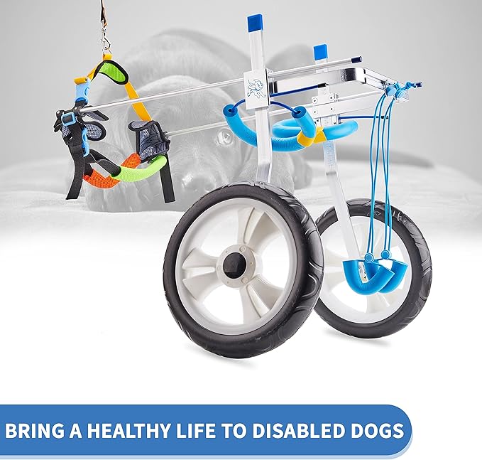 Adjustable Dog Wheelchair for Back Legs| Pet Wheelchairs with Disabled Hind Legs Walking|Stabel & Light Weight (7-Size) (L)