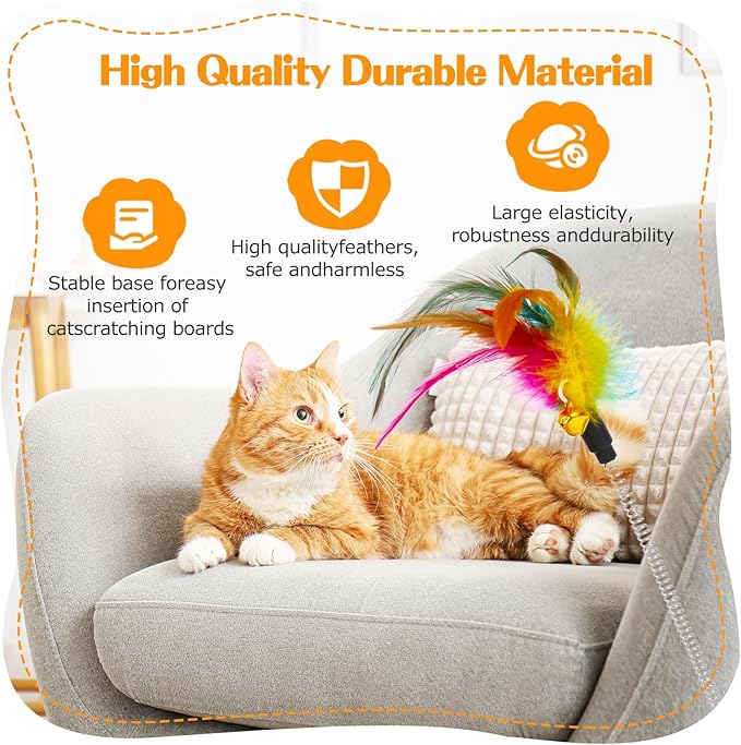 Enhance Cat's Joy and Promote Healthy with Cat Toy Accessories for Scratching Cardboards and Cat Scratcher Boxes (Cardboard Not Included)