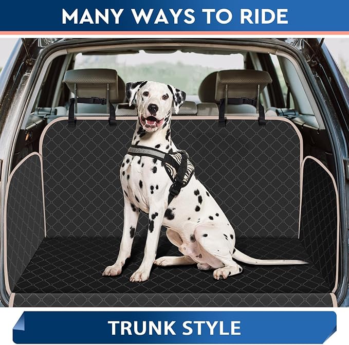 Dog Car Seat Cover Dog Seat Cover for Back Seat Scratch Prevention Dog Hammock Protects Against Dirt Dog Seat Covers for Cars Fits for Small SUVs and Trucks 60"x 64", Khaki