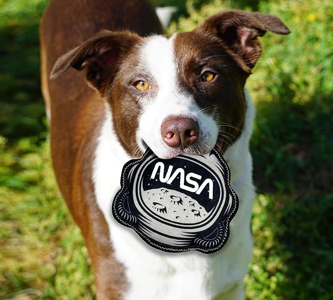 NASA Helmet Tough Dog Toy, Space Helmet Toy for Dogs and Cats, with NASA Logo and Design, Tough Toy for Dogs