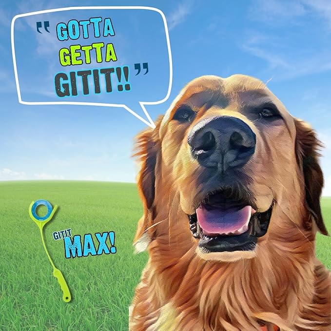 MAX! - Launcher + Ring, Epic Fetch Dog Toy, Slobberless/Clean Hands Loading, for Medium to Large Dogs