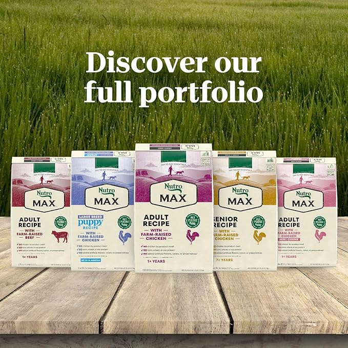 Nutro Max Senior Dry Dog Food with Farm-Raised Chicken, 25 lb. Bag