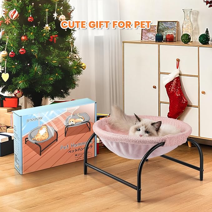 Cat Bed Dog Bed Pet Hammock Bed Cat Sleeping Cat Supplies Pet Supplies Whole Wash Stable, Detachable, Breathable, Easy Assembly Indoors Outdoors, 16.9 in x 16.9 in x 9.5 in