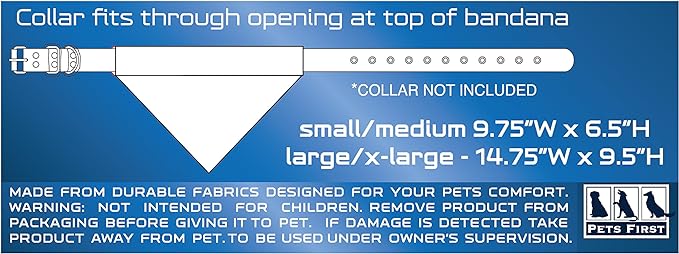 Pets First Collegiate Pet Accessories, Reversible Bandana, Oklahoma State Cowboys, Large/X-Large