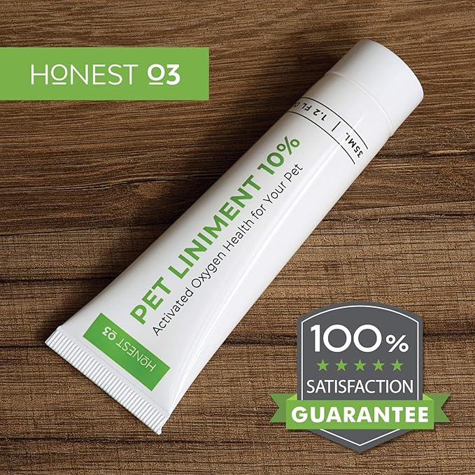 Pet Liniment 10% Ozone Oil | Ozone Infused Multipurpose Veterinary Cream | Animal Ointment | 1.2 Ounces