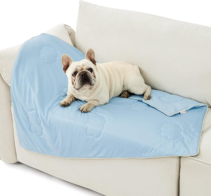 Lesure Premium Cooling Blankets for Medium Dogs - Washable Dog Cooling Throw Blanket with Q-MAX>0.4,Durable Self Cooling Pet Mat for Cat, Soft Cooling Summer Blanket for Hot Weather, Blue, 30x40