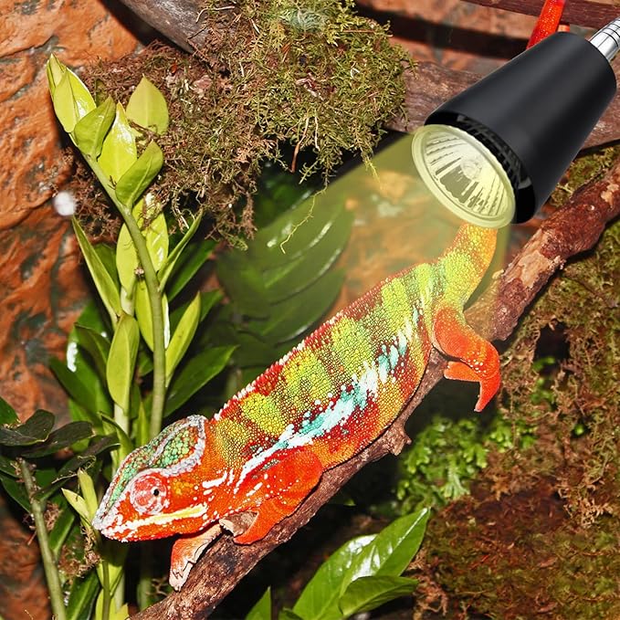 Reptile Heat Lamp,UVA/UVB Reptile Light,360° Rotatable Clip,Turtle Heating Lamp with Clamp,Reptile Basking Light for Reptiles Bearded Dragon Turtle Snake, E27 110V