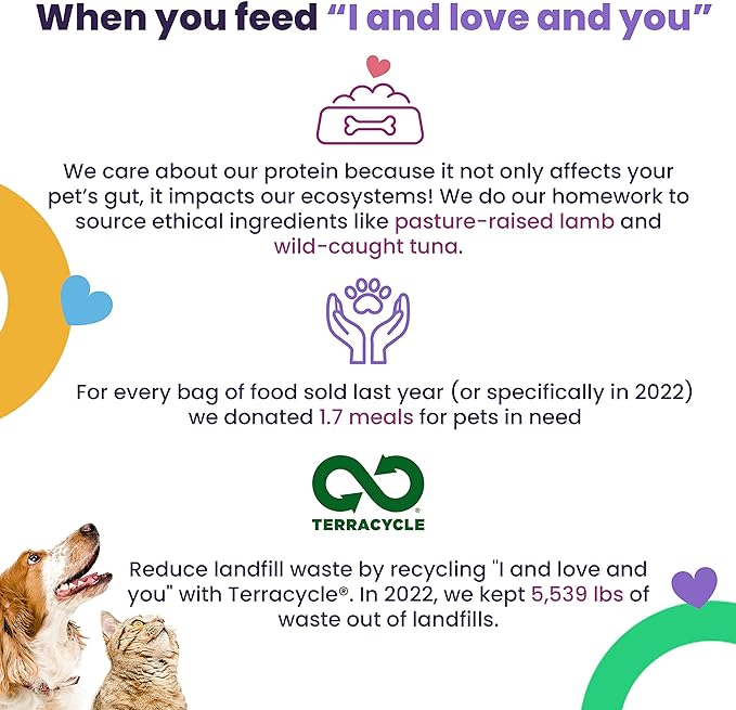 I AND LOVE AND YOU Irresist-a-Bowls Freeze Dried Dog Food - Chicken + Duck - Prebiotics, Grain Free, Filler Free, Meal Enchancer, 9oz Pouch, 4pk
