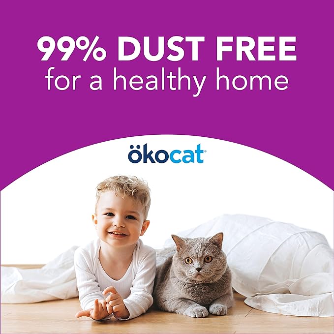 ökocat Less Mess Natural Wood Clumping Cat Litter Mini-Pellets, Great for Long-Hair Breeds, Medium, 14.8 lbs. (Packaging may vary)