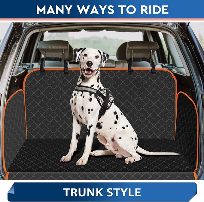 Dog Car Seat Cover Dog Seat Cover for Back Seat Scratch Prevention Dog Hammock Protects Against Dirt Dog Seat Covers for Cars Fits for Small SUVs and Trucks 60"x 64", Orange