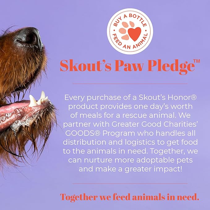 SKOUT'S HONOR: Oral Care Water Additive for Dogs & Cats - Peanut Butter & Bacon 32oz