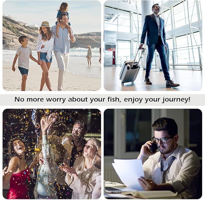 Automatic Fish Feeder for Aquarium - 320ML Large Capacity Adjustable Fish Feeder Automatic Dispenser with Timer for Vacation, Weekend or Daily Use, Three Fixed Methods