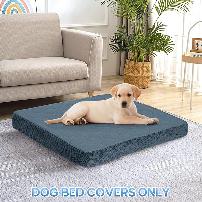 CHHKON Dog Bed Covers Replacement Washable Waterproof Pet Puppy Bed Cover for Dog, Cover Only (Blue,20x15x6 inch)