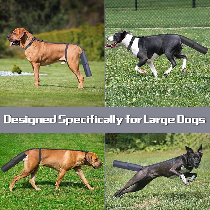 2 Pieces Dog Tail Protector Cover for Wounds, Dogs Tails Heal Sleeve, Dog Wound Care for Medium and Large Dogs to Assist in Recovery from Injury, Tail Size(XL 19.7-21.6", Diameter 5.3-6.3")