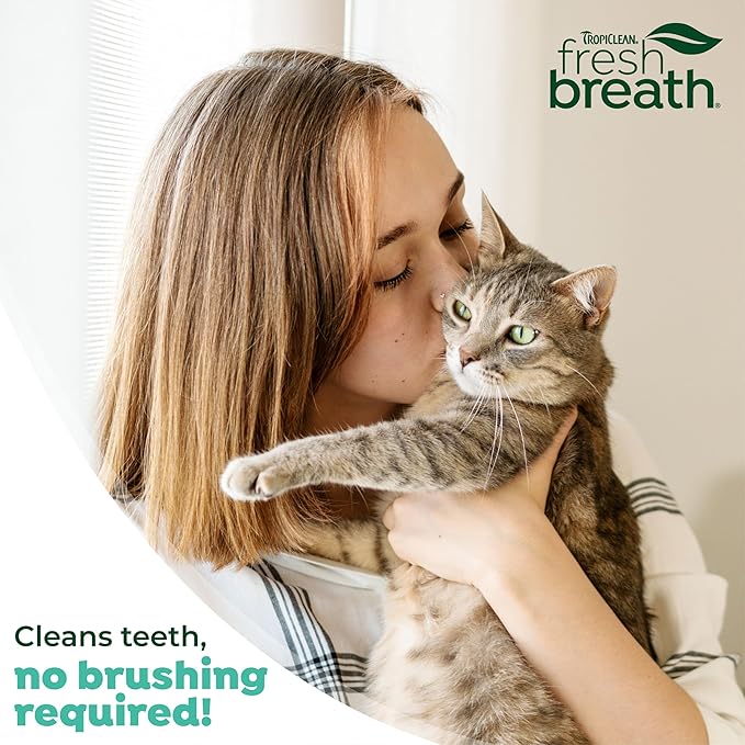 TropiClean No Brush Cat Toothpaste | Cat Dental Gel | Bad Breath Remedy | Cat Dental Care | Made in the USA | 2.2 oz.