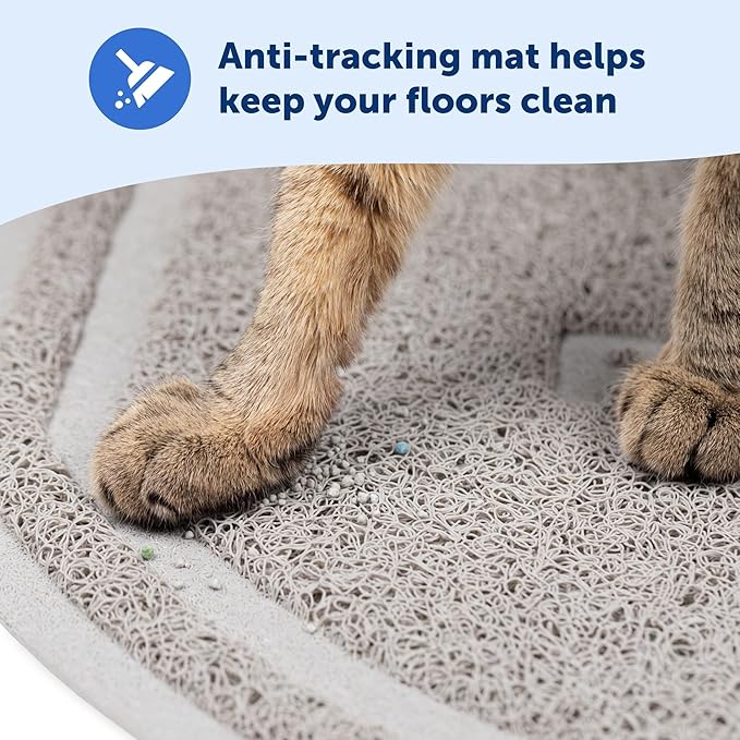ScoopFree® Clumping Self-Cleaning Litter Box Hood and Accessory Bundle – includes Litter Box Hood for Added Privacy, Waste Bin Liners for Easy Cleanup and Litter Mat for Less Tracking and Mess