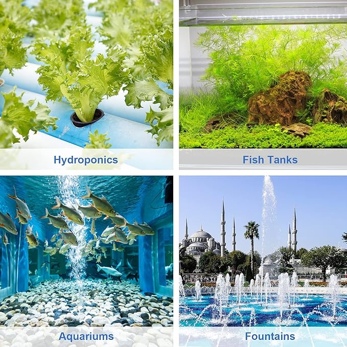 Simple Deluxe 15W 400GPH Submersible Water Pump for Pond Aquarium Hydroponics Fish Tank Fountain Waterfall