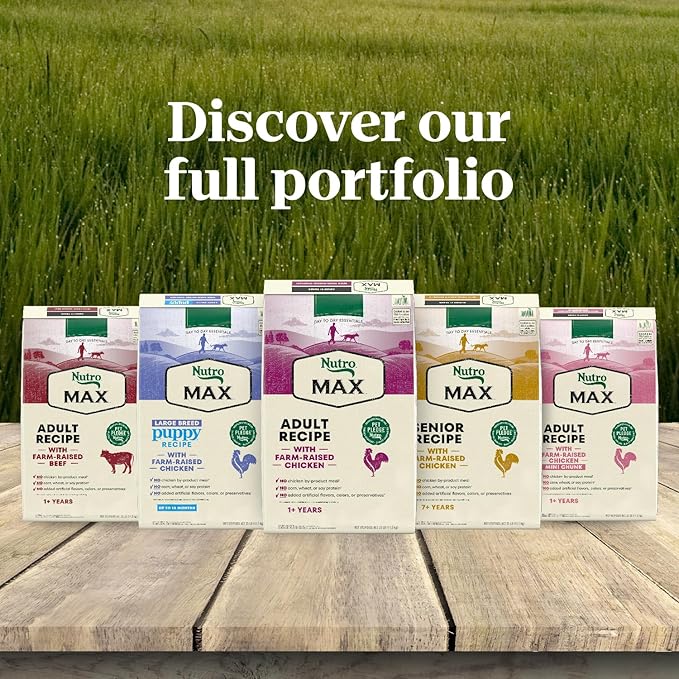 Nutro Max Adult Large Breed Dry Dog Food with Farm-Raised Chicken, 36 lb. Bag