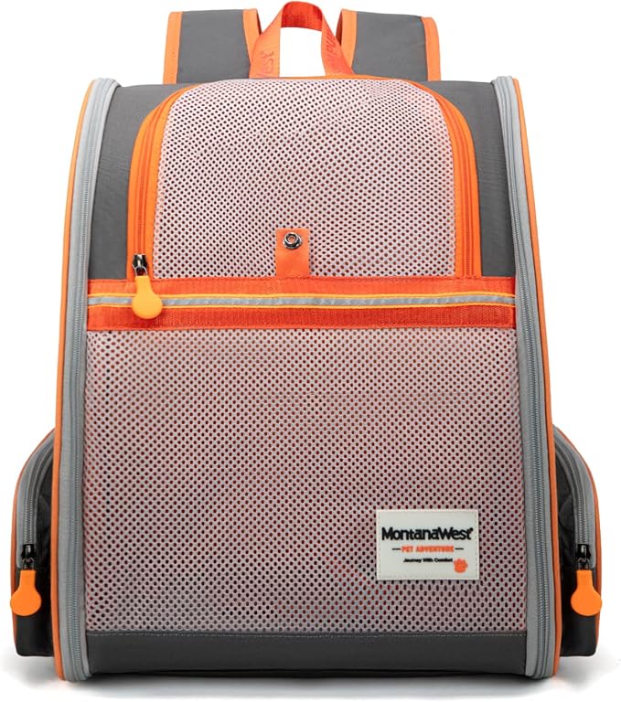 Montana West Cat Carrier Backpack for Small Medium Dog & Puppies with Breathable Mesh for Hiking Camping Backpack Travel Bag