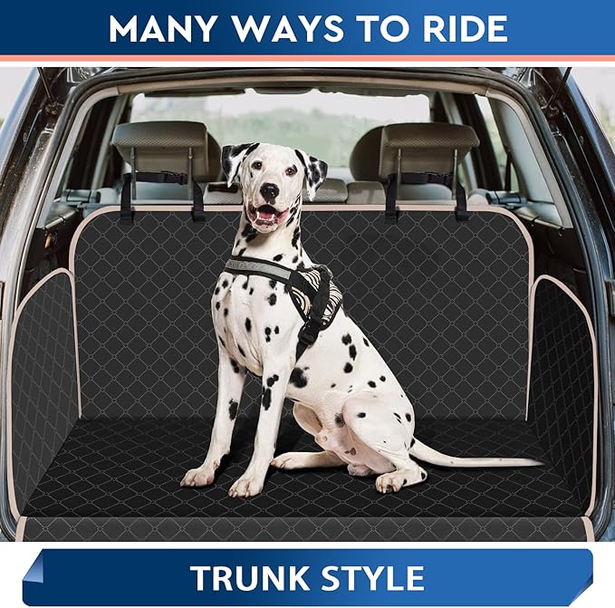 Dog Car Seat Cover Dog Seat Cover for Back Seat Scratch Prevention Dog Hammock Protects Against Dirt Dog Seat Covers for Cars Fits for Small SUVs and Trucks 54"x 58", Khaki