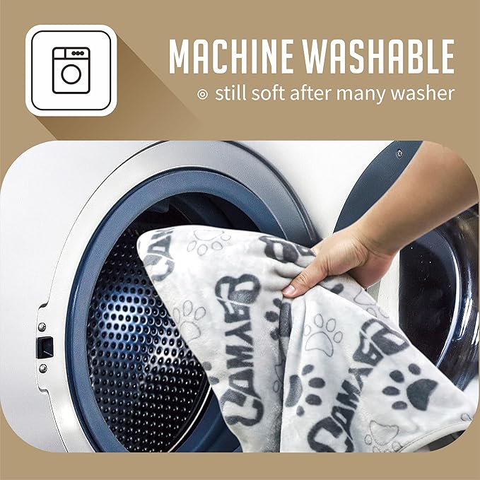 Dog Blanket, Premium Soft Dog Blanket Washable, 41x31inch Puppy Essentials Dog Product Cat Blankets Throw for Medium Small Dogs, Pet Dog Gifts, 2024 New Upgraded doggy blankets, Grey