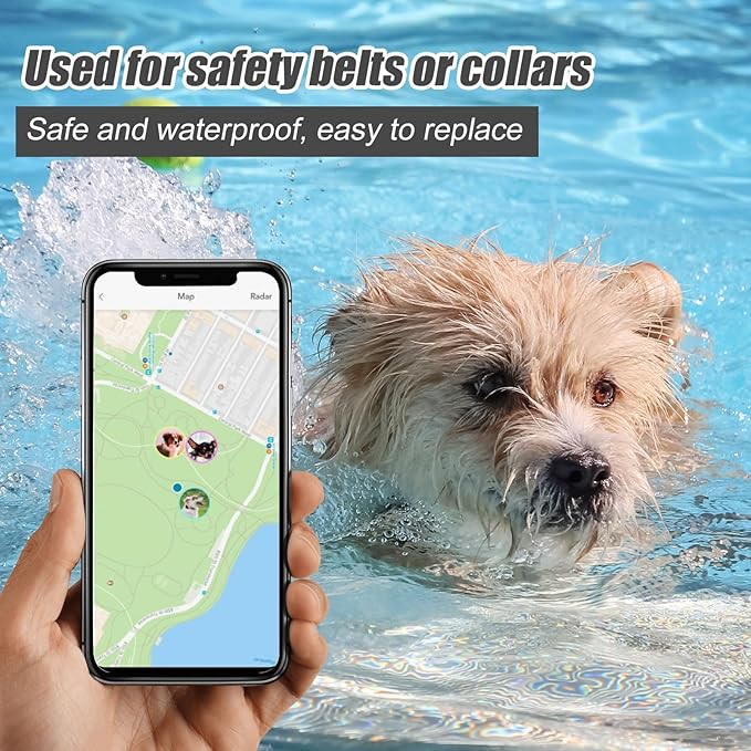 4pcs Tracker Collar Attachment Clips, GPS Dog Tractive Silicone Clips Tracker Accessories for Cat Pet Activity Tracker Replacement (Black)