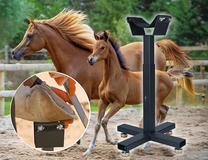 Adjustable Farrier Stand,hoof Stand for Horses,hoof Jack,Horse hoof Stand Black