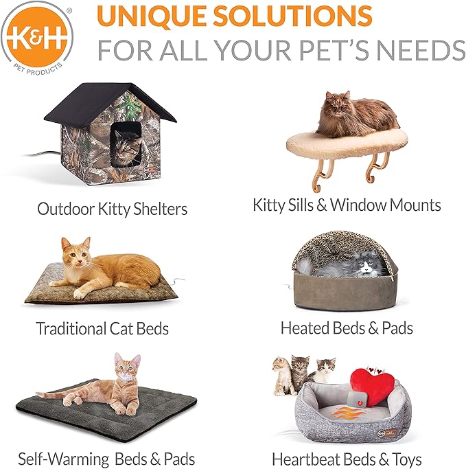K&H Pet Products Indoor Pet House Red/Tan 16" x 15" x 14" (unheated)