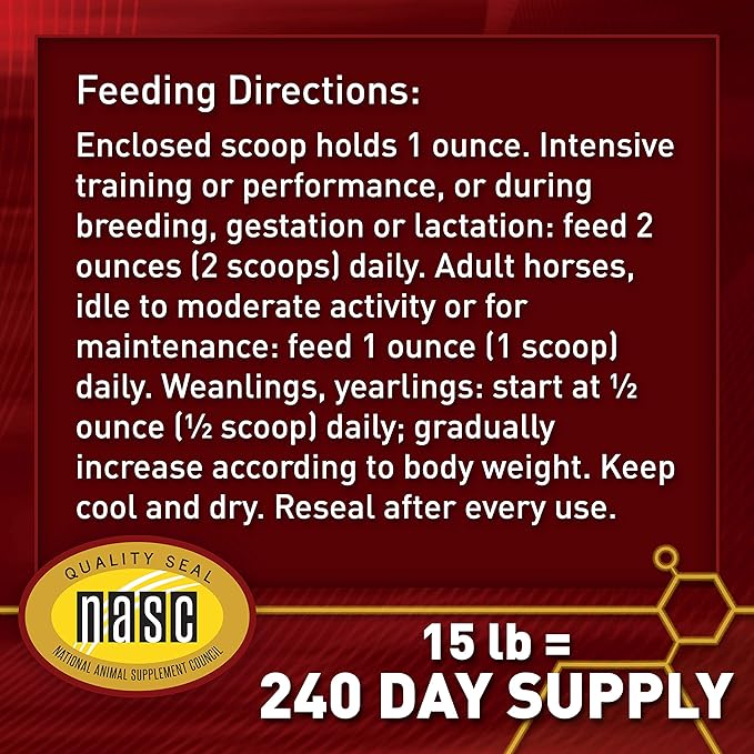 Pro Accel Health & Wellness Formula, Horse Supplement, 15 Pounds, 240-Day Supply