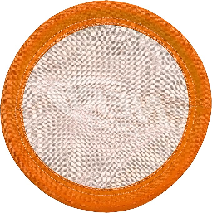 Nerf Dog Nylon Flyer Dog Toy, Flying Disc, Lightweight, Durable and Water Resistant, Great for Beach and Pool, 9 inch diameter, for Medium/Large Breeds, Single Unit, Orange