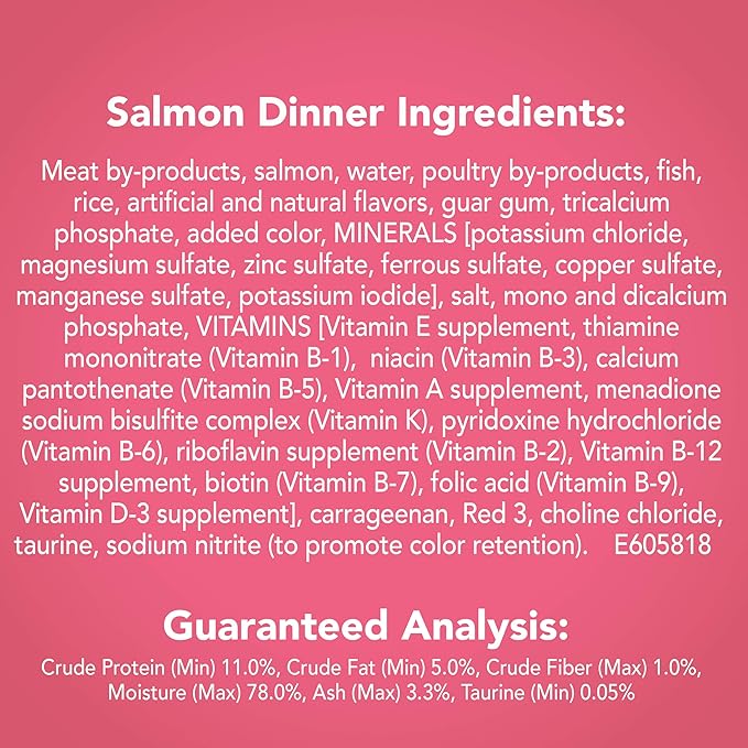 Purina Friskies Wet Cat Food Pate, Salmon Dinner - (Pack of 24) 5.5 oz. Cans