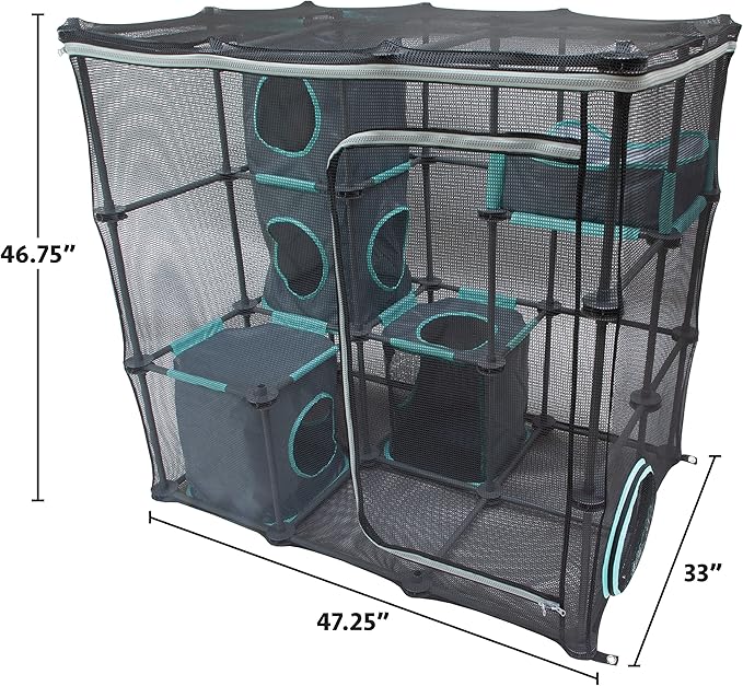 Kitty City Outdoor Catio Mega Kit for Cats, Replacement Parts, and 10' Tunnels