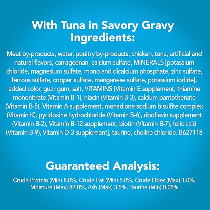 Purina Friskies Wet Cat Food Gravy Pate, Extra Gravy Pate With Tuna in Savory Wet Cat Food Gravy - (Pack of 24) 5.5 oz. Cans