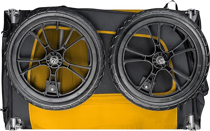 Retrospec Rover Waggin' Pet Bike Trailer - Small & Medium Sized Dogs Bicycle Carrier - Foldable Frame with 16 Inch Wheels - Non-Slip Floor & Internal Leash