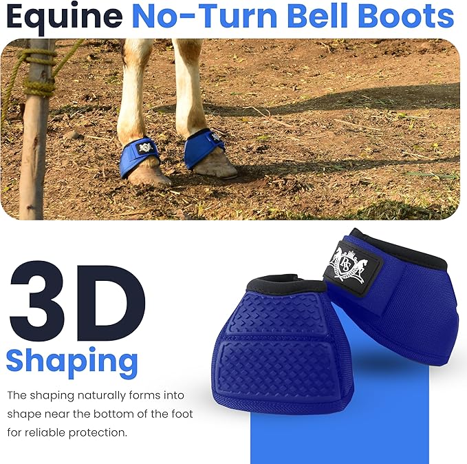 Bell Boots | Prevent Horses from Injury | Professional Bell Boots for Horses with Superb Protection, Durability, Comfort, Relaxable & Lightweight | Easily Remove mud & dust