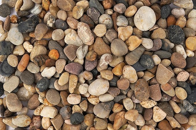 LANDEN BALAGEN SAND Natural River Rock Gravel 2L(7lb), Aquarium Aquascape Decorative Pebbles,Pea gravel, Rain Forest Rocks for Plants,River Rocks for Outdoor Landscaping,Betta beads,Terrarium,Φ14-38mm
