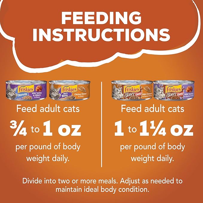Purina Friskies Gravy Wet Cat Food Variety Pack, TurChicken Extra Gravy Chunky, Meaty Bits & Shreds - (Pack of 40) 5.5 oz. Cans