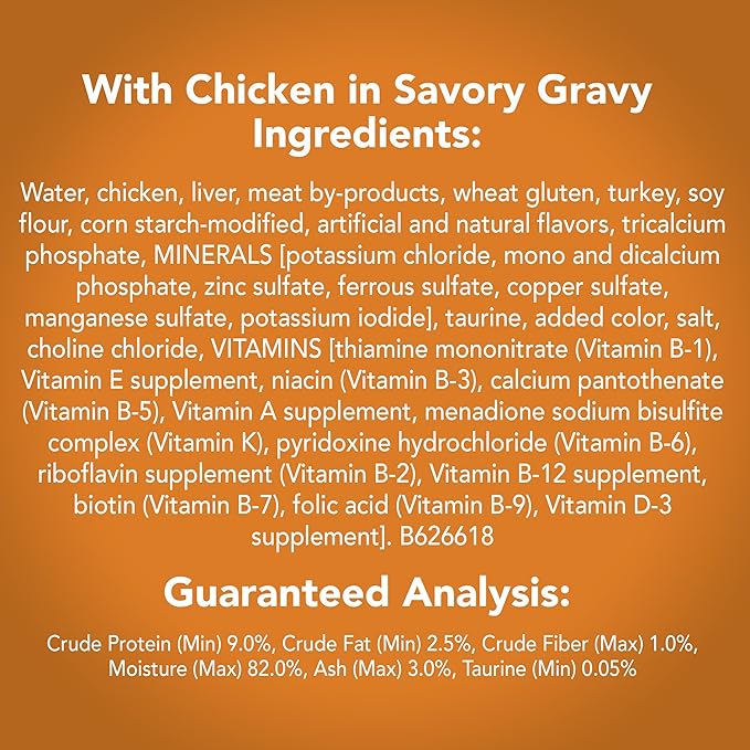Purina Friskies Gravy Wet Cat Food, Extra Gravy Chunky With Chicken in Savory Gravy - (Pack of 24) 5.5 oz. Cans