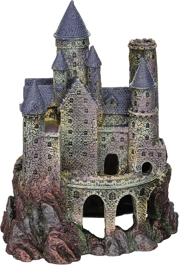 Penn-Plax Wizard's Castle Aquarium Decoration - Extra Large Part A & Large Safe for Freshwater Saltwater Fish Tanks