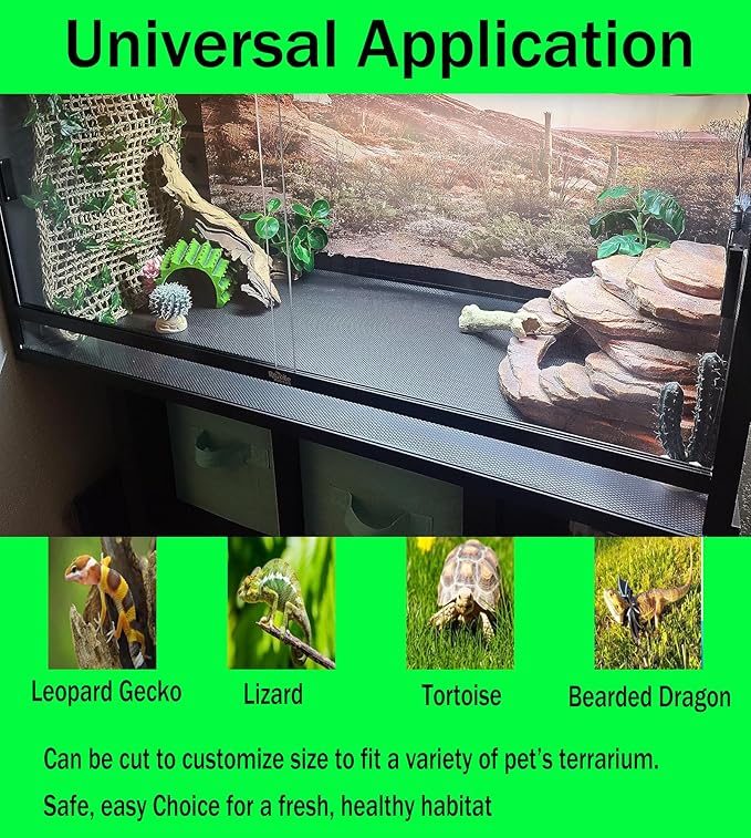 Reptile Carpet, Reptile Mat, Bearded Dragon, Leopard Gecko Substrate,Bearded Dragon Tank Flooring, Snake,Tortoise Bedding, Bearded Dragon Tank Accessories (17.8"X 40")