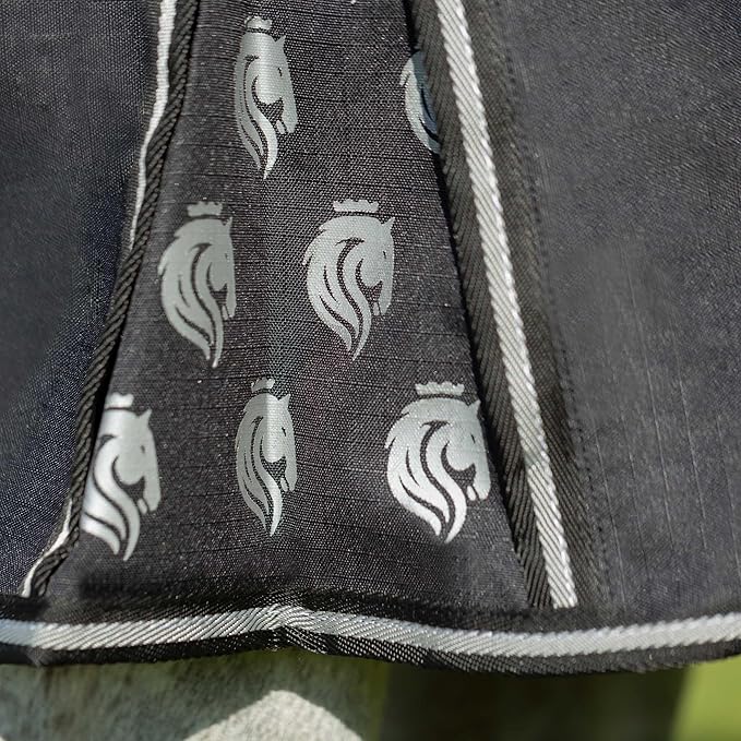 Equinavia Norse No Fill Horse Rain Blanket (0g) | Waterproof Lightweight Turnout Sheet - Black - 66 in - Black - 78 in